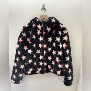 UGG Mandy Star Faux Fur Jacket Large